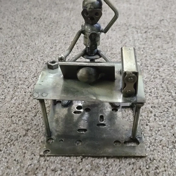 Handmade Recycled Motorcycle Parts Sculpture – Industrial Art - Picture 2 of 10